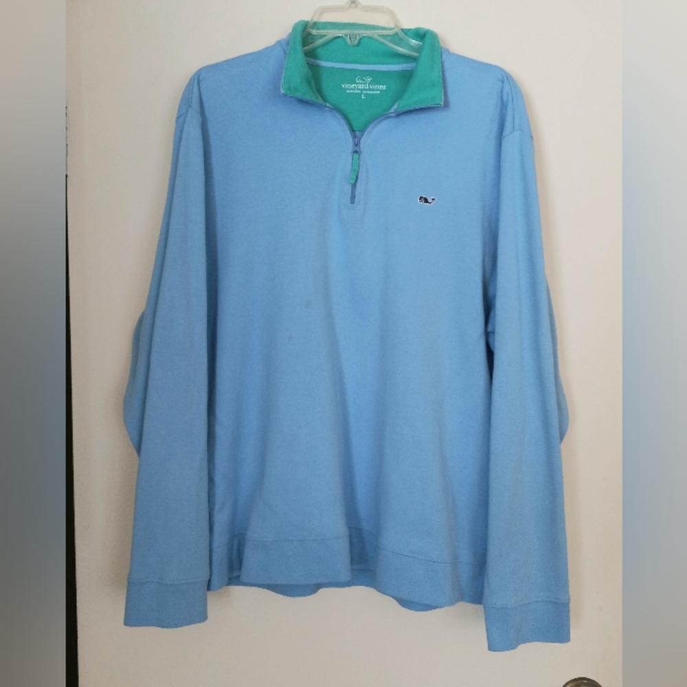 Vineyard Vines women's size L blue 1/4 zip pullover sweatshirt